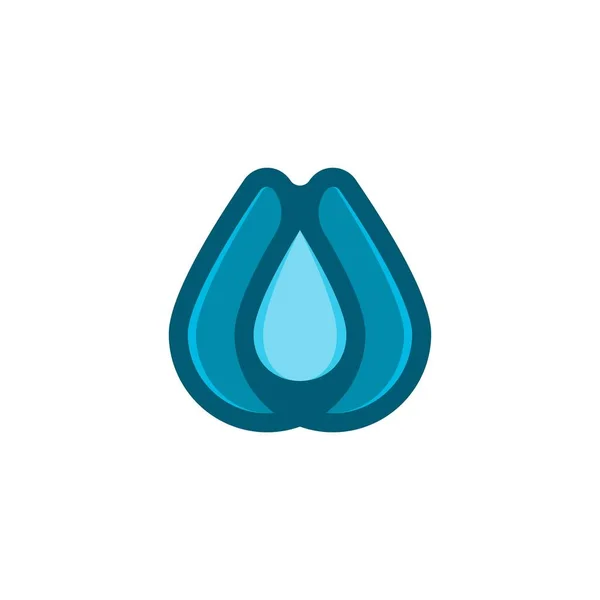 Goutte Eau Vague Logo Idées Design Logo Inspiration Illustration Vectorielle — Image vectorielle