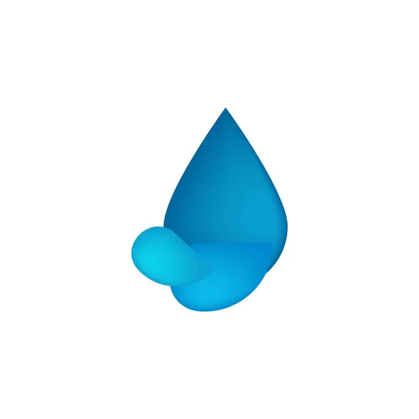 Wassertropfen Welle Logo Ideen Inspiration Logo Design Template Vector Illustration — Stockvektor
