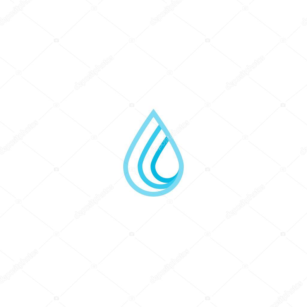 water logo Ideas. Inspiration logo design. Template Vector Illustration. Isolated On White Background
