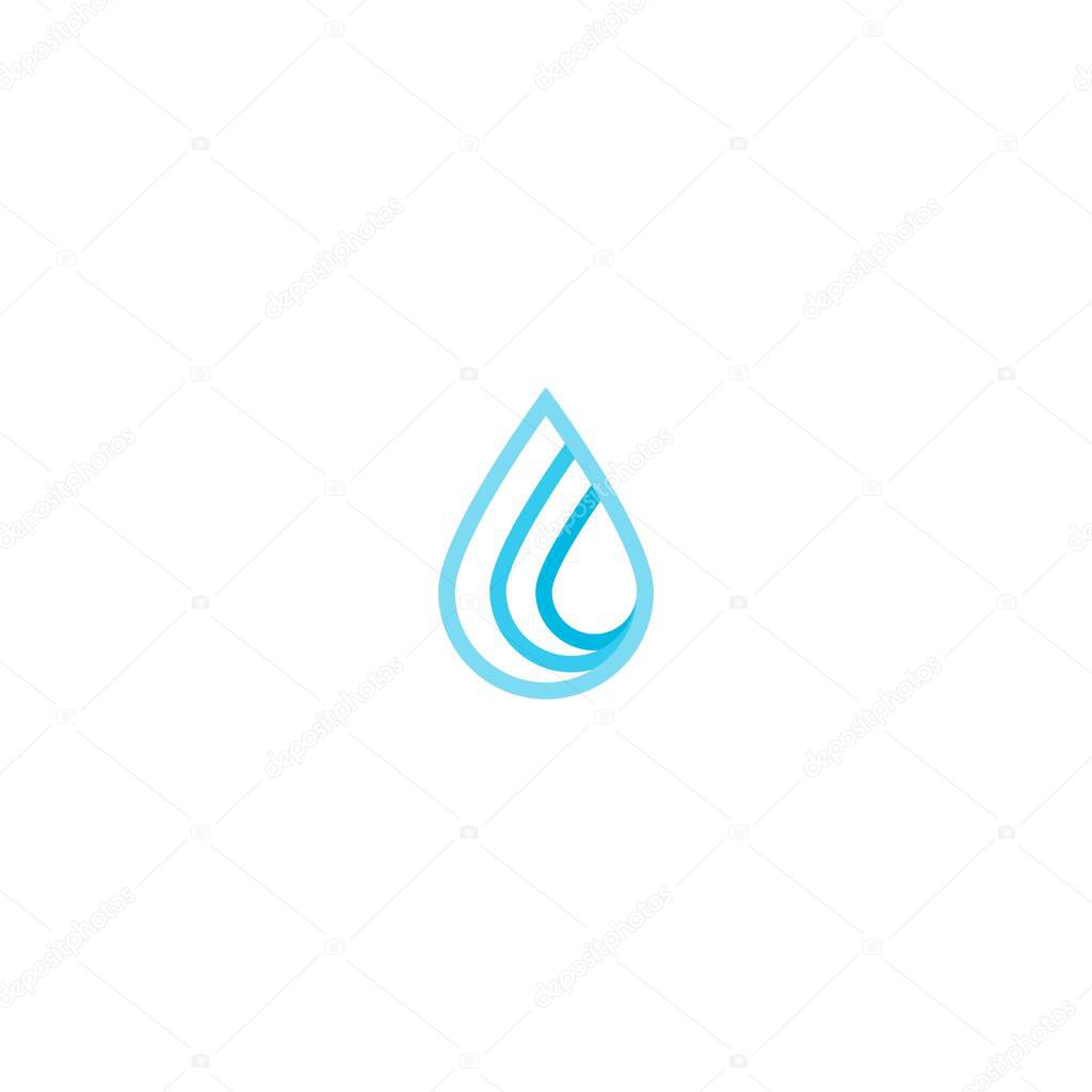 Water logo Ideas. Inspiration logo design. Template Vector Illustration. Isolated On White Background