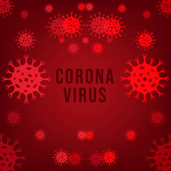 Pandemia Vírus Corona Surto Ilustração Vetorial Modelo Fundo —  Vetores de Stock
