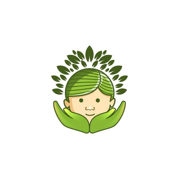 Cuidado Infantil Logotipo Del Árbol Ideas Diseño Del Logotipo Inspiración — Vector de stock