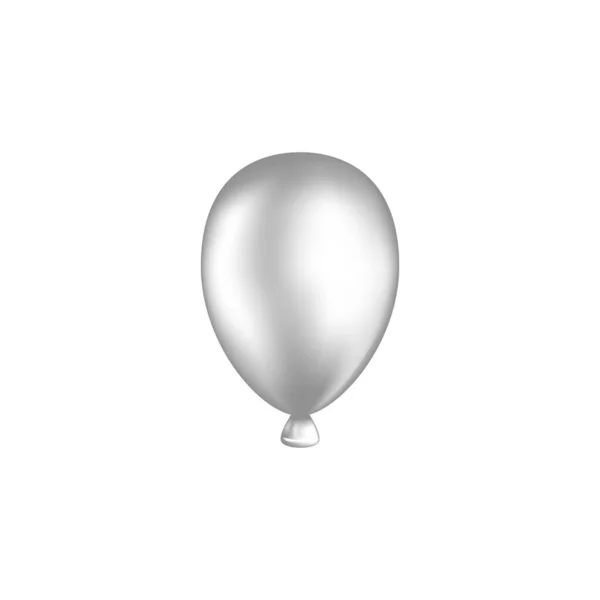 Ballon Weißer Vektor Illustration Isoliert Auf Weißem Hintergrund — Stockvektor