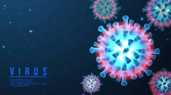 Coronavirus Cinese Covid Microscopio Malattia Coronavirus Illustrazione Vettoriale Infografica Banner — Vettoriale Stock