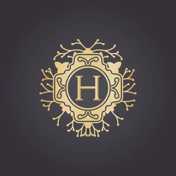 Первоначальное Письмо Luxury Logo Дизайна Логотипа Бутика Косметики Ювелирных Украшений — стоковый вектор