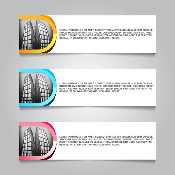 Plantilla Banner Web Vectorial Tema Negocios Con Espacio Para Imagen — Vector de stock