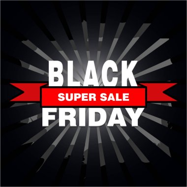 Kara Cuma yazıt tasarım şablonu. Kara Cuma afişi. Vektör illüstrasyonu