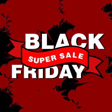 Kara Cuma yazıt tasarım şablonu. Kara Cuma afişi. Vektör illüstrasyonu