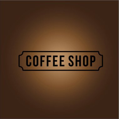 Eski model rozet. Kafe logosu, Designs Prodüksiyon. Vektör illüstrasyonu