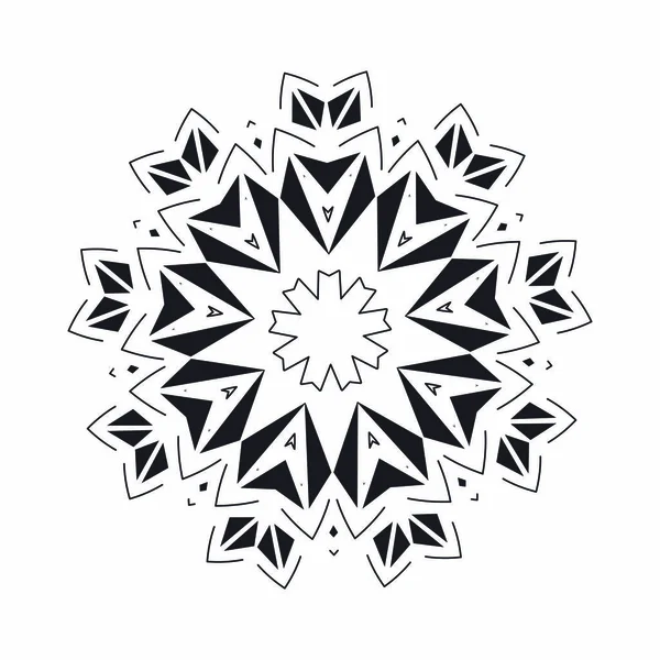 Okrągły Wzór Postaci Mandali Dla Henny Mehndi Tatuaż Dekoracja Dekoracyjna — Wektor stockowy