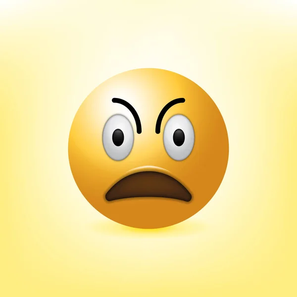 Realista Social Media Emoji Emoticon Ilustração Vetorial — Vetor de Stock
