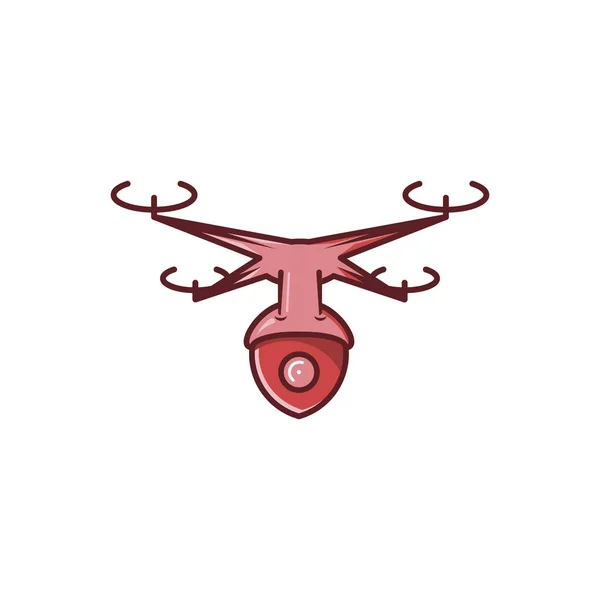 Σχεδιασμός Λογότυπου Drone Plane Εικονογράφηση Διανύσματος — Διανυσματικό Αρχείο