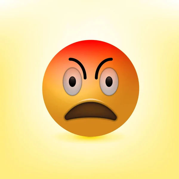 Ρεαλιστικά Social Media Emoji Emoticon Εικονογράφηση Διανύσματος — Διανυσματικό Αρχείο
