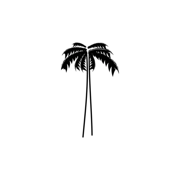 Coconut Palm Logo Vector Ilustración Aislada Sobre Fondo Blanco — Vector de stock