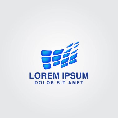 Güneş paneli logo vektör çizimi beyaz arkaplanda izole edildi