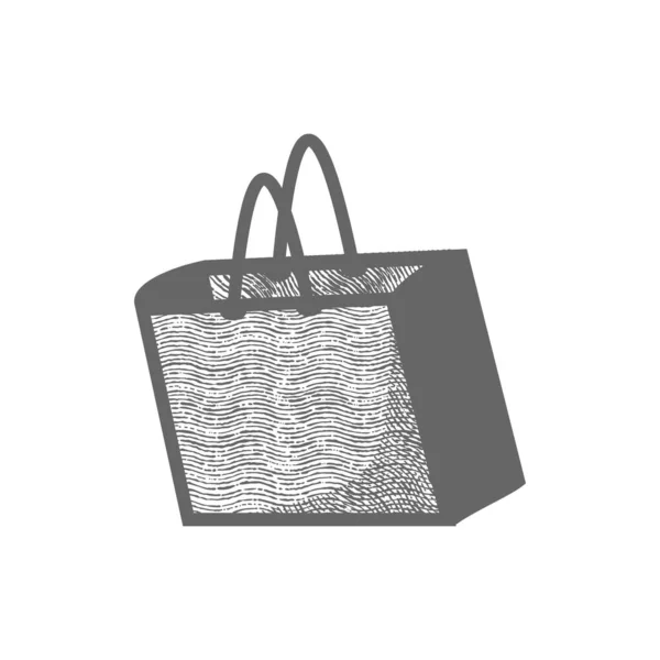 Hand Drawn Shopping Bag Vector Illustration — Stock Vector
