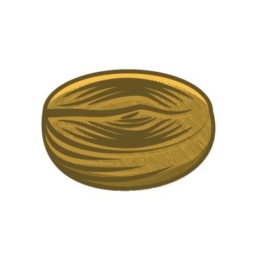 El yapımı kahve çekirdeği logosu. vektör illüstrasyonu