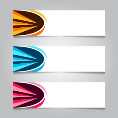 Soyut tasarım modayı web pankartı şablonunu ayarla. vektör illüstrasyonu