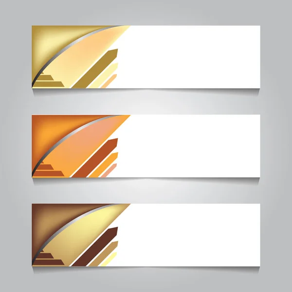 Goldenes Luxus Webbanner Druckvorlagen Für Banner Entwerfen Für Promotion Oder — Stockvektor