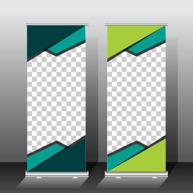 Pankart şablon tasarımını aç. yeşil renk şeması. Uzay görüntüsü ile sunum veya promosyon için. vektör illüstrasyonu.