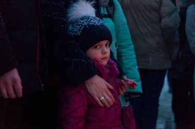 27 Mart 2018, Rusya, Voronezh: Kemerovo alışveriş merkezinde yangın kurbanları anısına eylem.