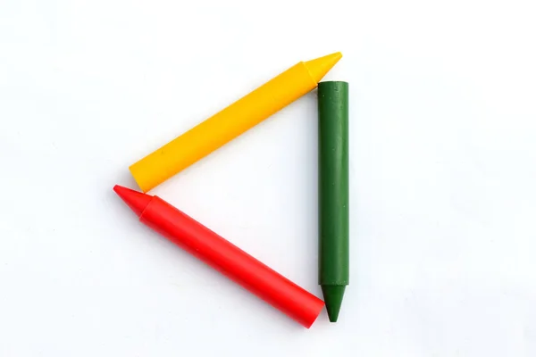 Crayons puros isolados no fundo branco . — Fotografia de Stock