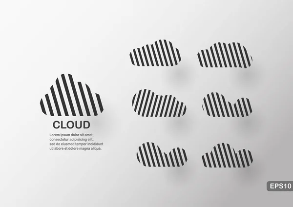 Elemento de infografía creativa de la nube con espacio de texto . — Vector de stock