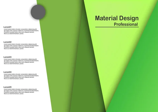 Fondo de diseño de material moderno abstracto en tono verde . — Archivo Imágenes Vectoriales