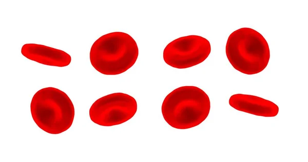 Красные клетки крови изолированы на белом фоне . — стоковое фото