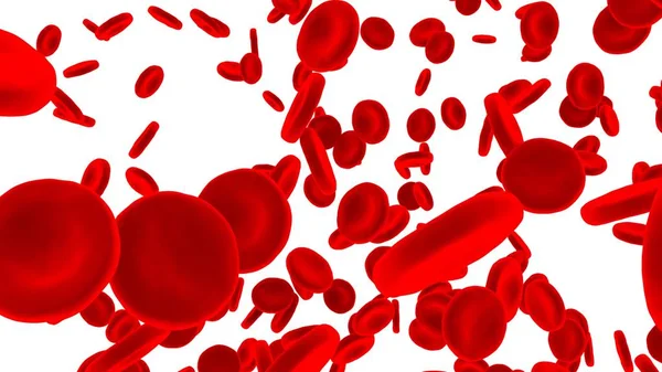 Beyaz zemin üzerinde izole kırmızı kan hücreleri. 