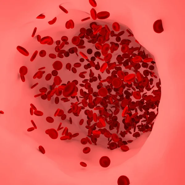 Glóbulos rojos en los vasos sanguíneos . —  Fotos de Stock