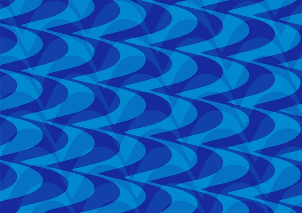 Abstraktes Muster der blauen Welle. — Stockvektor