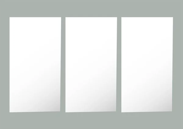 Белая бумага с копировальным пространством на сером фоне . — стоковый вектор
