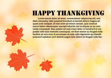 Şükran günün kutlu olsun arka plan kartpostal için metin alanı ile,