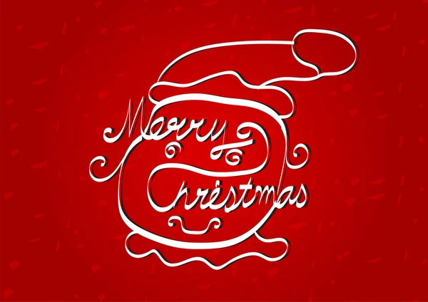 メリー クリスマス 2 の赤のグラデーション背景にタイポグラフィ本文 — ストックベクタ