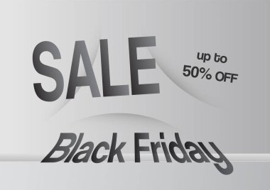 Siyah Cuma ile metin alanı gri ve fazlası için afiş şablon