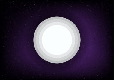 Düz ay yıldız mor alan zemin üzerine. Soyut bilim