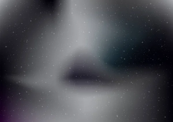 Aurore abstraite avec étoile sur fond noir . — Image vectorielle