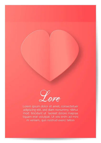 Sevgililer günü için kopya alanı ile tebrik kartı. Vektör tasarımı — Stok Vektör