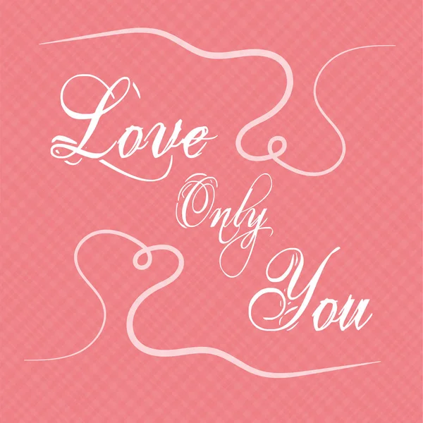 Burla de la tarjeta de amor sobre fondo rosa para Happy Valentine 's Da — Vector de stock