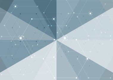 Soyut çokgen arka plan. Mavi tonda presentat için şablon