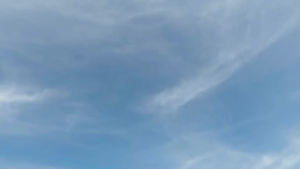 Cielo Azul Con Nubes Forma Similar Corazón Buen Día Por — Vídeos de Stock