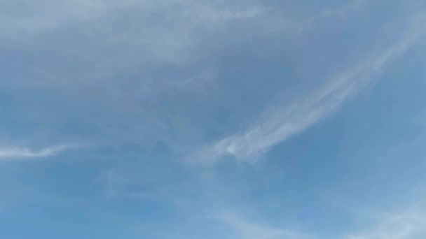 Cielo Azul Con Nubes Forma Similar Corazón Buen Día Por — Vídeos de Stock