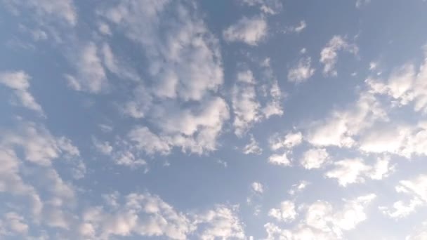 Cielo Azul Con Nubes Forma Similar Corazón Buen Día Por — Vídeos de Stock