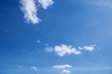 Bulutlu mavi gökyüzü.