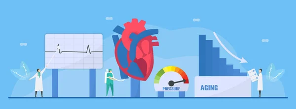 Ilustración Del Vector Cardiológico Esta Enfermedad Llama Miocardiopatía Hipertrófica Capacidad — Archivo Imágenes Vectoriales