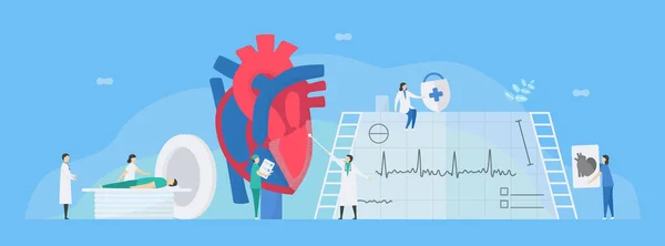 Ilustración Del Vector Cardiológico Esta Enfermedad Llama Miocardiopatía Restrictiva Corazón — Archivo Imágenes Vectoriales