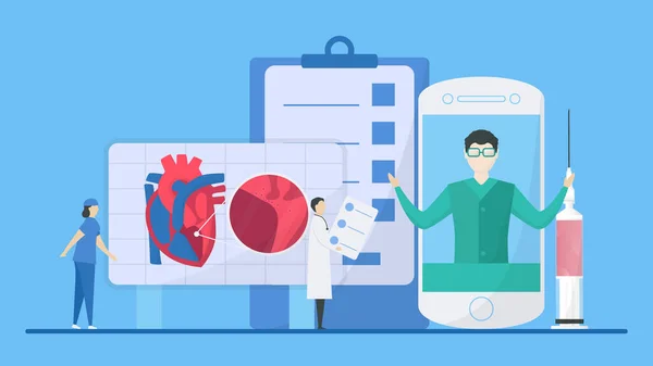 Illustration Vectorielle Cardiologie Cette Maladie Est Appelée Cardiomyopathie Hypertrophique Capacité — Image vectorielle