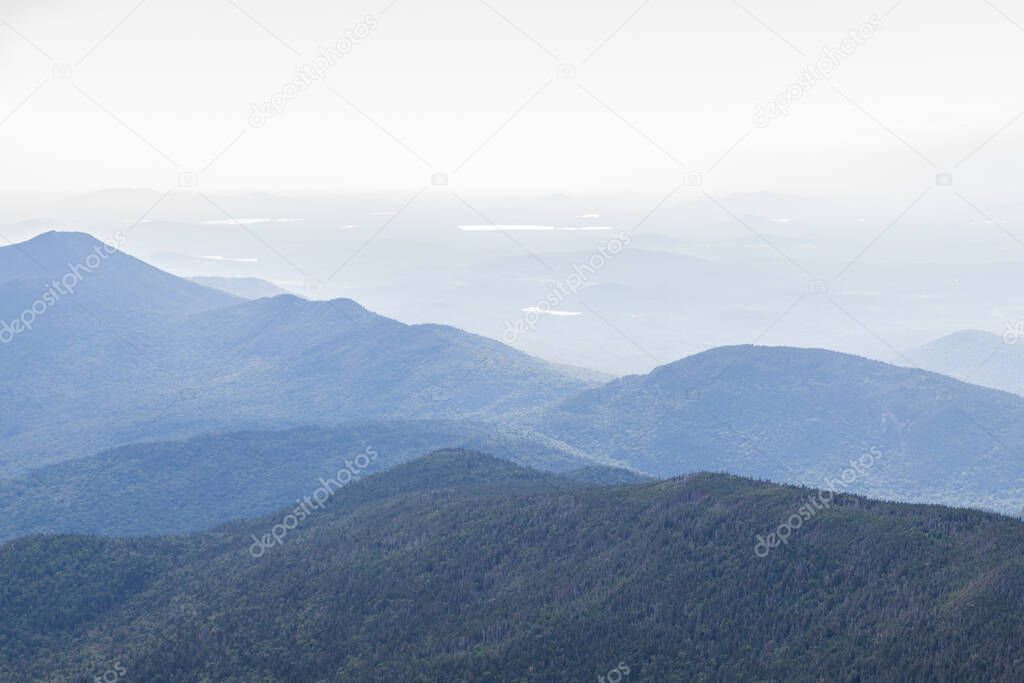 Rocks and Adirondack Mountains view