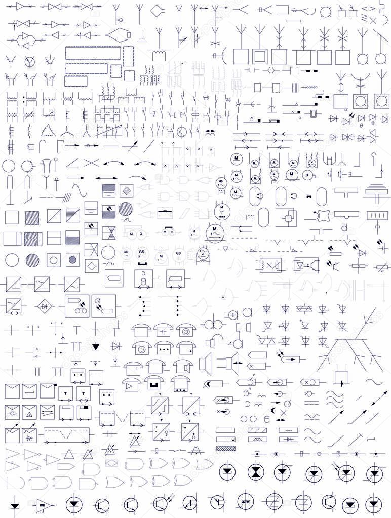 Elements of electrical circuits.